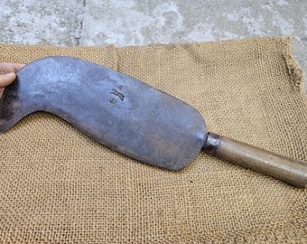 Outils Perrin Serpe italienne, manche cuir naturel, outil idéal pour