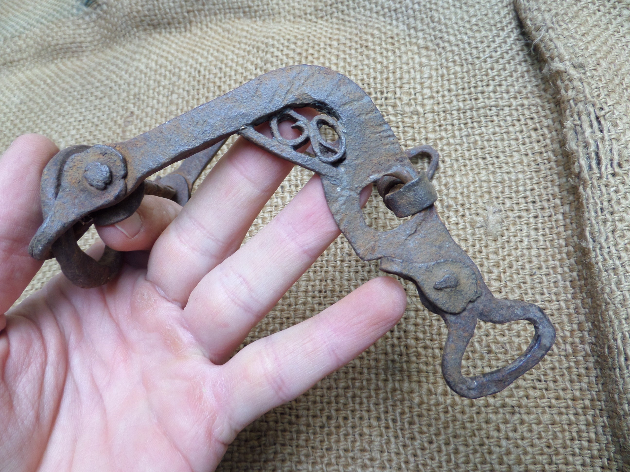 Antique Decorated Horse Harness Bit Ottoman Empire Hand Forged Iron ...