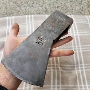Sällsynt Vintage "TIME" - Före andra världskriget tysk yxahuvud antik skogsyxa skogsavverkning klyvning avverkning
