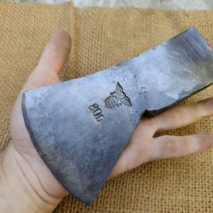 ADLER Vintage tysk Bushcraft Camping Vandring Fällning Klyvning Avverkning Yxa Huvud Träbearbetning Snickarbräde Yxa Yxa