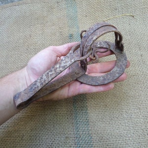 Small Antique Vintage Rat Mouse Mice Animal Trap Blacksmith Hand Forged Wrought Iron