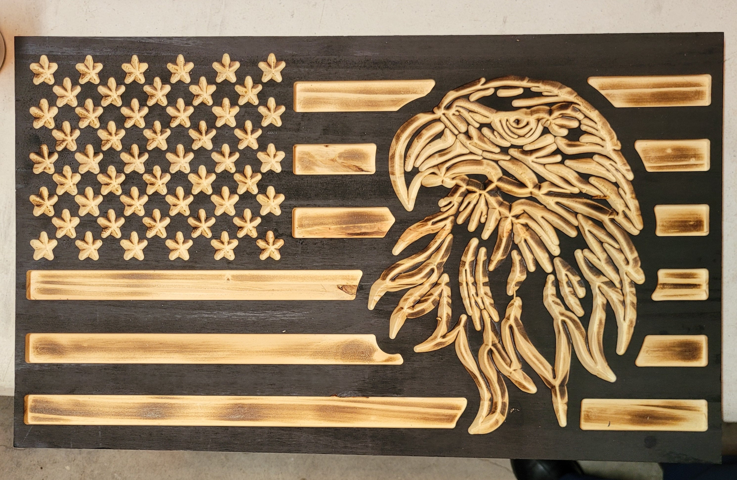 Custom Engraved American Flags Etsy