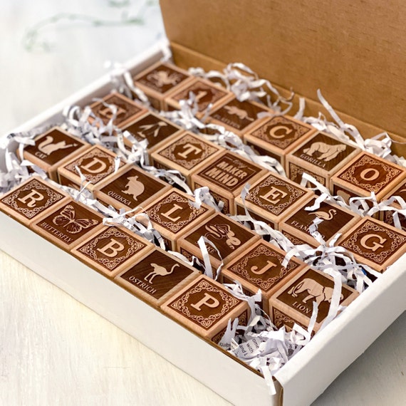 Extra large cheap wooden alphabet blocks