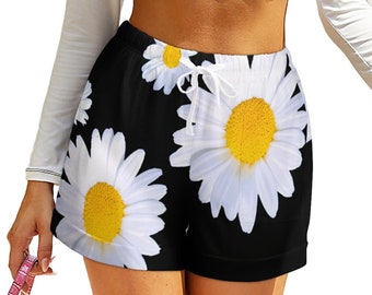 Daisy Flower Loose High Waisted Shorts