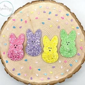 Easter Bunny Glitter Hair Clips Barrettes Handmade Girls Hair Accessories Gift