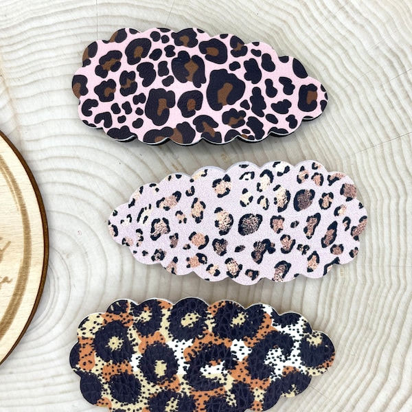 Neutral Leopard Hair Clips Cheetah Print Girls Accessories Snap Clips Barrettes