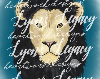 INSTANT DOWNLOAD Watercolor Lion