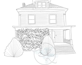 Custom House Drawing *Digital*