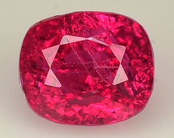 NATURAL PINK SPINEL GEMSTONE_ 0.803 Ct & 5.5x4.5x4mm_ Burma Natural Pink Spinel Cushion Cut Loose Gemstones / Spinel Ring Jewelry _Ref Video