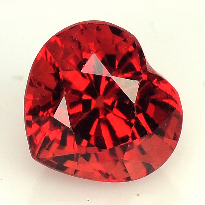 NATURAL RED SPINEL _ 0.72 Ct & 5x5.5x4 mm_ Natural Red Spinel Heart 5mm Loose Gemstones / Heart Spinel Ring / Red Spinel Jewelry _ Ref Video