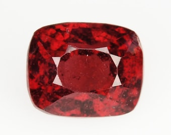 Natural Red Spinel Gemstone: 1.15 Cts Cushion Cut, Burma