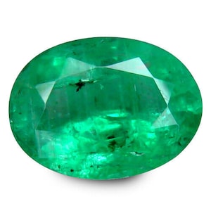GIT CERTIFIED NATURAL EMERALD_ 1.55 Ct- GiT Natural Emerald Oval faceted cut Loose Gemstone&#39;s from Zambia / Natural emerald ring / Ref Video