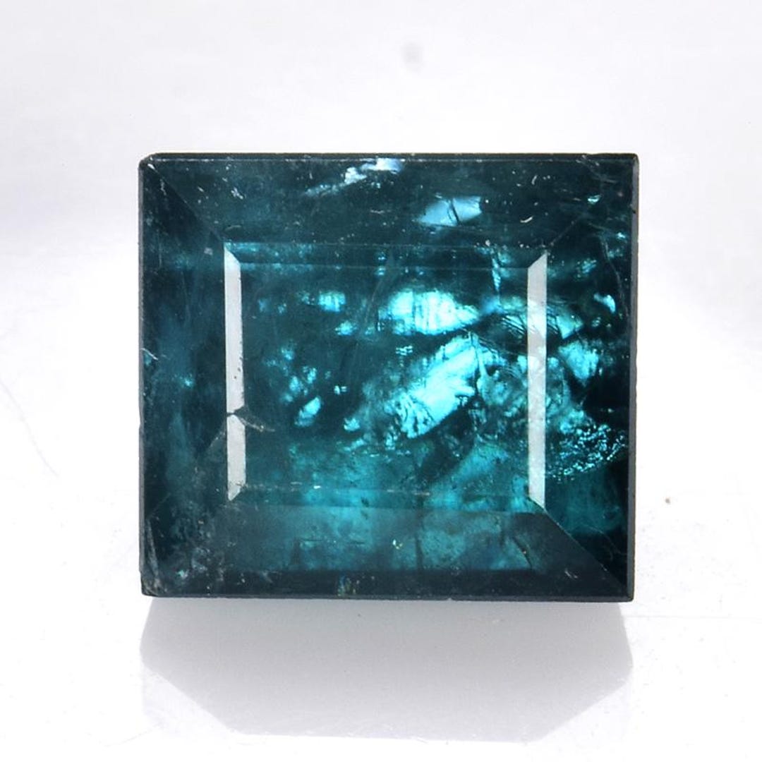 Cut Rite Square Natural Grandidierite Square Cut Gemstone: 1.35 Ct Madagascar Origin ...