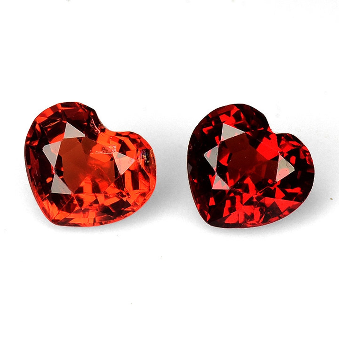 Natural Red Spinel Heart Gemstones: 1.10 Ct, 5mm Loose Jewelry