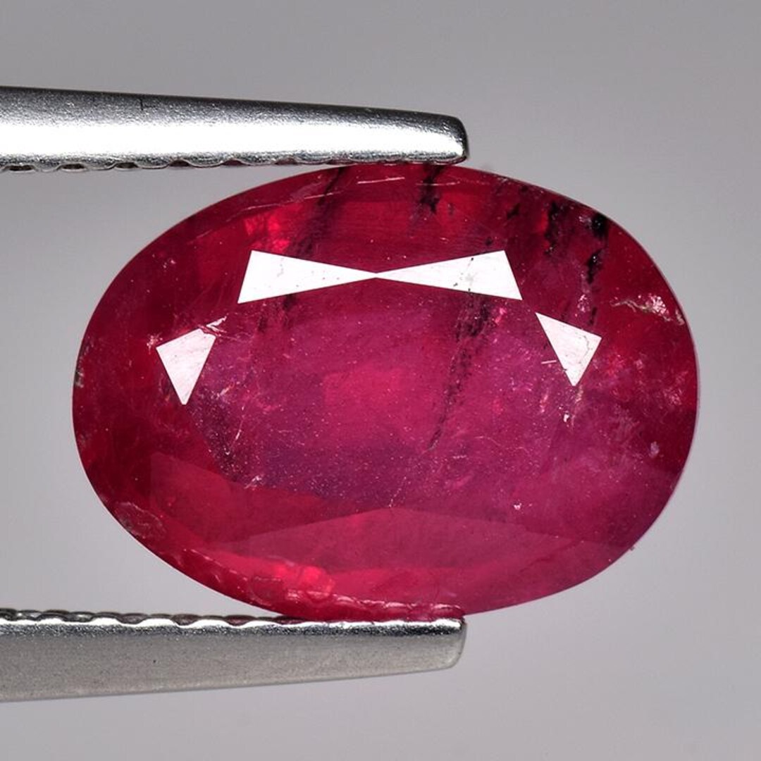 Unheated Winza Ruby: 2.75 Ct Natural Red Oval Gemstone - Etsy