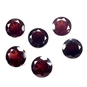 PYROPE-ALMANDINE NATURAL Garnet! 17.100Cts & 9x9x5mm _ Red Natural Garnet Round cut 6Pc&#39;s Lot Loose Gemstones / Garnet ring / Garnet Pendant