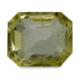 ¡Piedra preciosa de zafiro de Ceilán natural extraída de la tierra! 1.090 cts y tamaño de 5,5 x 4,6 x 3,4 mm. Gema de zafiro amarillo natural sin calentar de talla radiante de clase mundial.