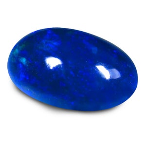 OPAL NATURAL GEMSTONE / 3.900 Cts Blue Multicolor Natural Welo Black Opal Oval Cab Loose Gemstones / Natural Black Opal Ring / Watch Video