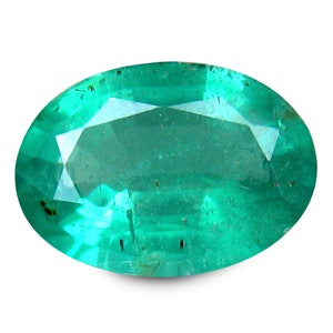 NATURAL EMERALD 8X6mm Oval Gemstone for Diamond Ring! 1.151Cts Green Natural Emerald Oval Gemstones Zambia. watch video link in description