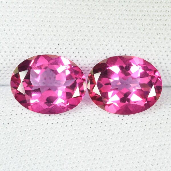 NATURAL PINK TOPAZ GEMSTONES_ 6.350 Cts & 10x8x5 mm_ Natural Pink Topaz Oval Cut 2Pcs Loose Gemstone's / Topaz Ring pendant / Topaz jewelry