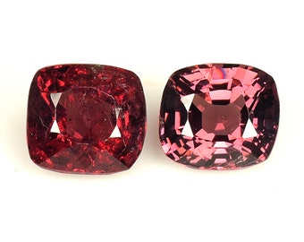 NATURAL SPINEL LOOSE GEMSTONE_ 2.100 Ct & 6x6x4 mm_ Red Pink Natural Spinel Cushion Cut Loose Gemstone's / Red Spinel Ring Jewelry_Ref Video