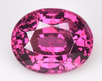 Natural Rhodolite Garnet: 1.30 Ct – Purple Pink Oval Cut Loose Gemstone