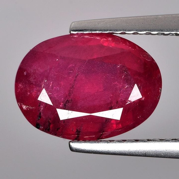 Unheated Winza Ruby: 2.75 Ct Natural Red Oval Gemstone - Etsy
