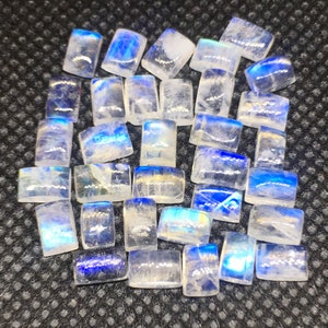 24.450Cts Blue Natural Moonstone Cushion Cabochon Calibration size 33 Pieces Loose Gemstones for Jewelry. moonstone ring, moonstone earrings