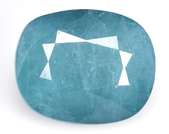 May include: A light blue oval gemstone with a white star-shaped inclusion.