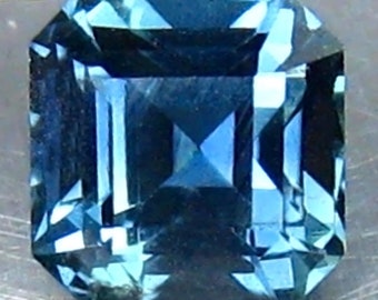 GIT Certified Teal Sapphire Gemstone: 1.00 Ct Asscher Cut, Madagascar