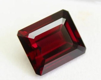 Natural Red Garnet Gemstone: 4.30 Ct Octagon Cut, Mozambique