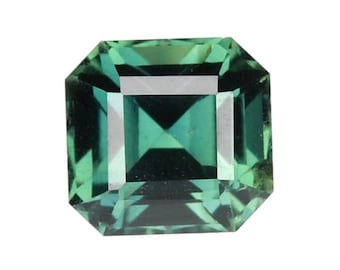 Saphir bleu sarcelle bicolore de 1,00 ct, taille octogonale, certifié GIT