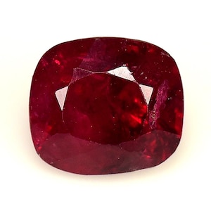 NATURAL RED SPINEL! 1.00 Ct & 6x5.5x4 mm_ Red Color Natural Spinel Cushion Cut Loose Gemstone&#39;s / Red Spinel Ring / Spinel Jewelry_Ref Video