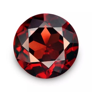 PYROPE NATURAL ALMANDINE GARNET_ 2.05 Ct & 8x8x5 mm_ Natural Red Garnet Round 8mm Loose Gemstone / Garnet Pendant / Garnet Jewelry / Ref Vdo