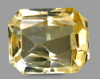 Gelber Saphir Edelstein, 1.035 ct, unbehitzter Ceylon Saphir