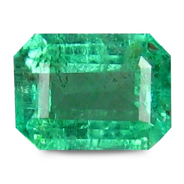 NATURAL EMERALD GEMSTONES / 1.320Cts - Green Color Zambian Natural Emerald Octagon cut Transparent Gemstone / Natural emerald ring / C_Video