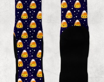 halloween lounge socks dog lover pet lover marching pet owner candy corn tie dye dog halloween socks Candy Corn Socks scrunch socks