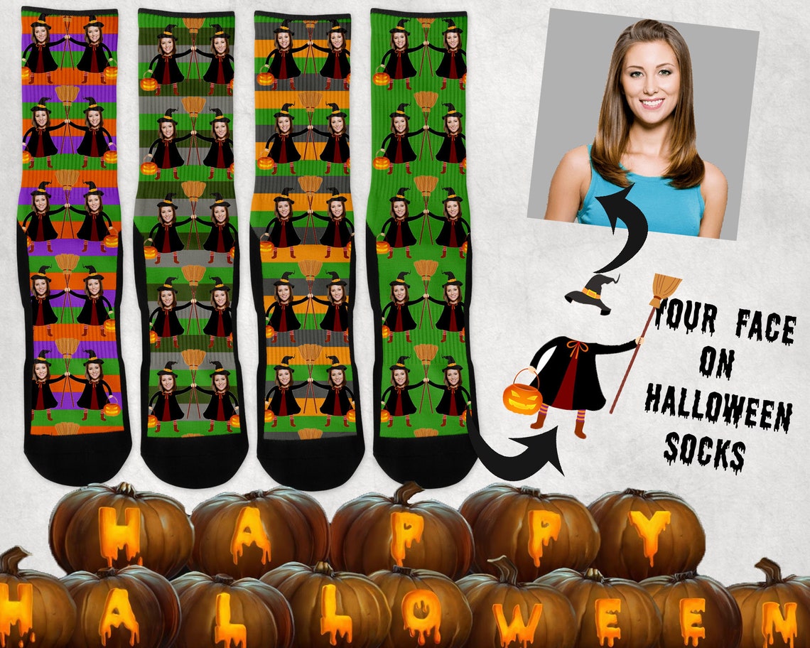 Personalized Witch Socks Custom Halloween Socks for Men & | Etsy