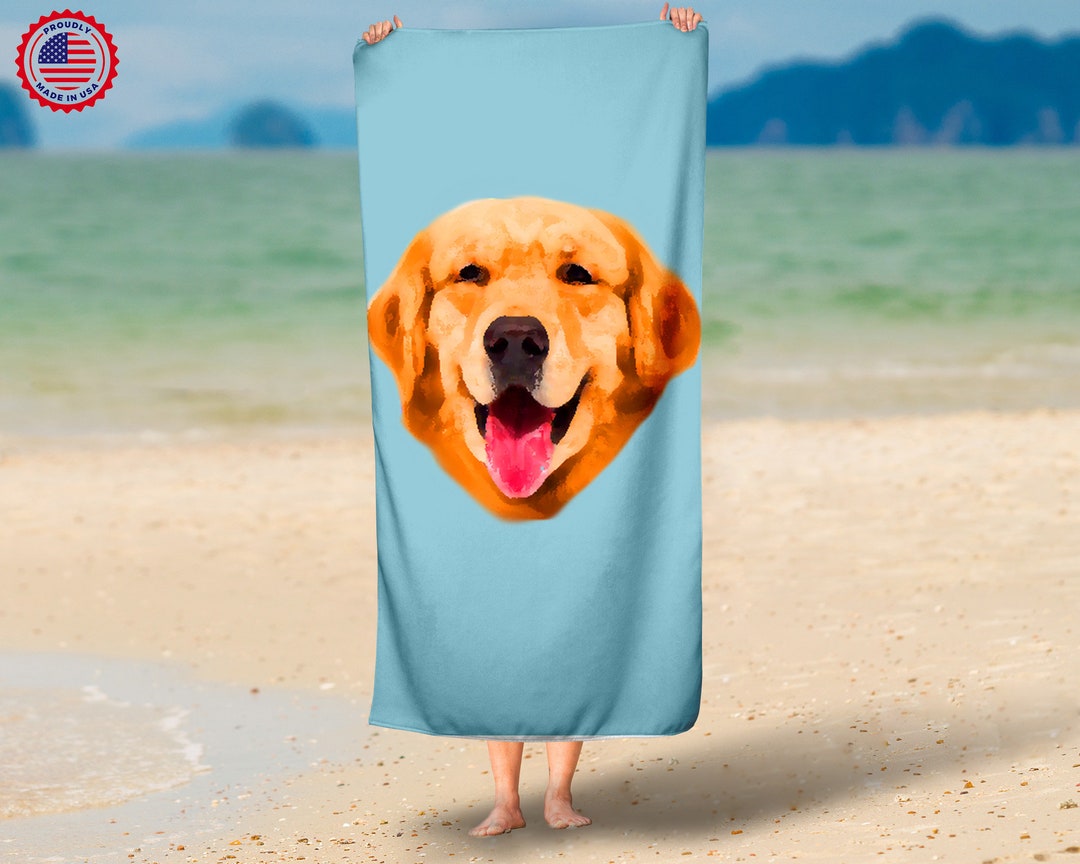 Custom Pet Beach Towel, Dog Custom Beach Towel, Pet Beach Towel, Pet