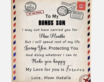Happy Birthday To My Bonus Son Bonus Son Gift Step Son Christmas Gift Blanket For Bonus Son - Etsy Hong Kong Happy Birthday To My Bonus Son Bonus Son Gift Step Son Christmas Gift Blanket For Bonus Son - Etsy Hong Kong