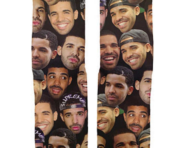 Drake Face Socks Unique Gift Drake Fan Gift Fun Gift Gift Etsy