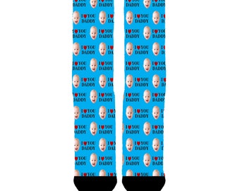 Custom Father Day SOCKS ,Face On Socks - Birthday Gift,Unique Gift, FunnyGift ,Custom Photo Face,Custom Family Socks