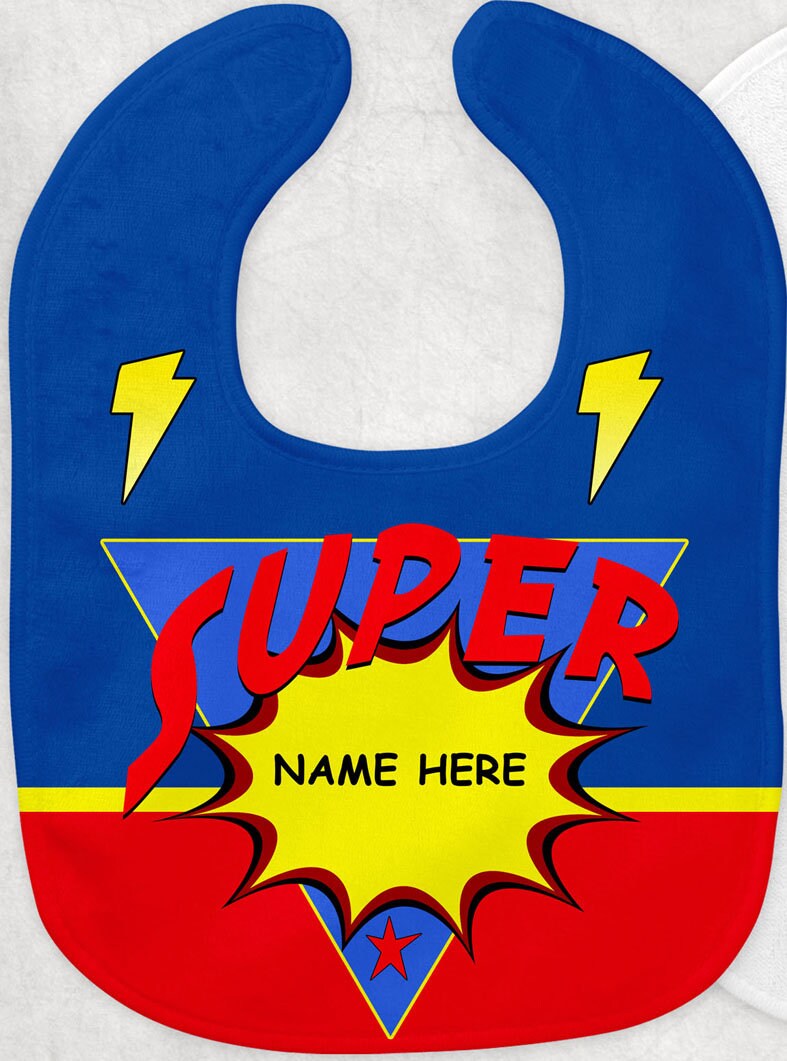 Customized Baby Bib , Halloween, SuperHero Bib