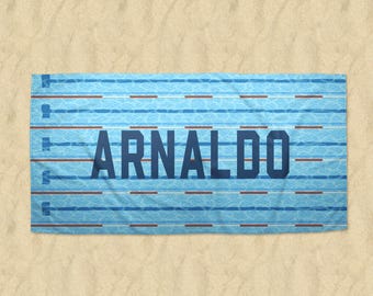 Toalha de natação para presentear nadadores, presente para treinadores de natação, toalha de verão, toalha para instrutores de natação, toalha para aulas de natação, toalha infantil para natação em raias