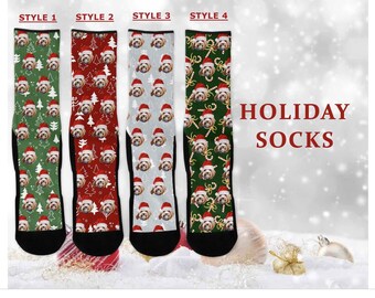 Custom Christmas Socks,Christmas Face Socks,Custom Face PJ's/ Face Hoodie/ Face Blankets ,Custom Holiday Family Gifts,Family Gifts