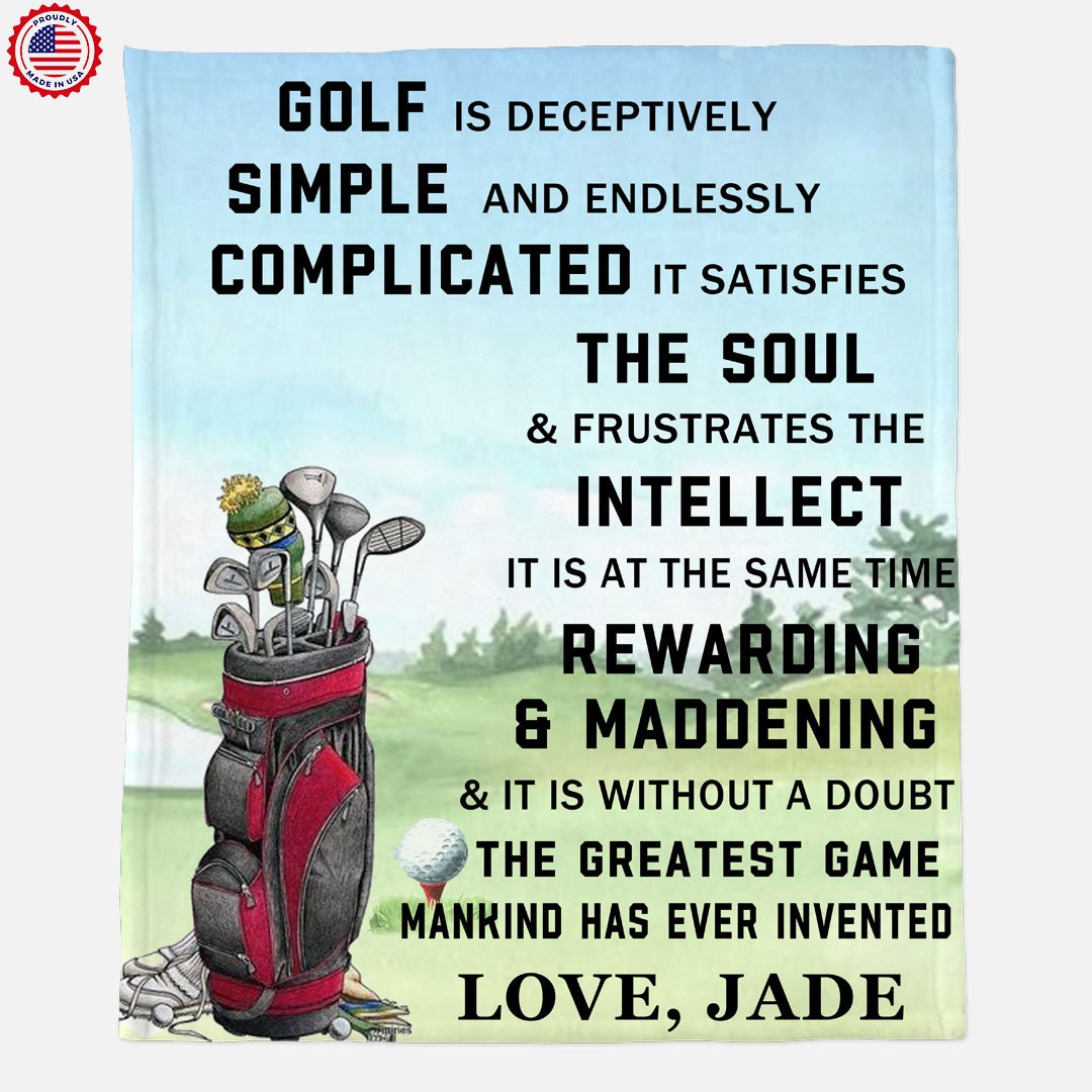 Golf Blankets Golf Gifts for Men Personalized Etsy