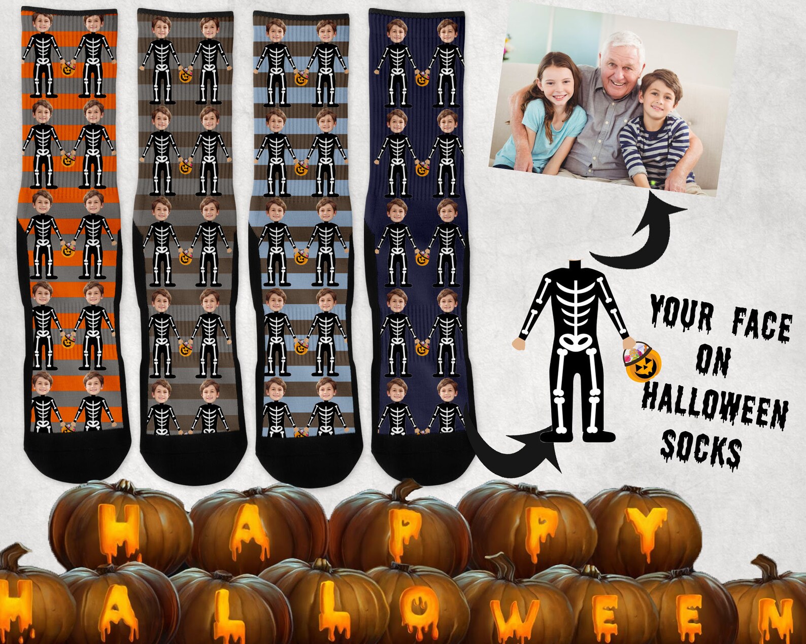 Personalized Halloween Costume Socks Custom Halloween Socks Etsy