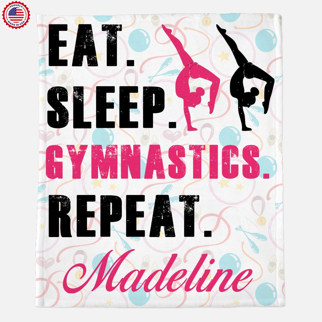 Eat, sleep, gymnastics, repeat - gymnastics, gymnasts Greeting