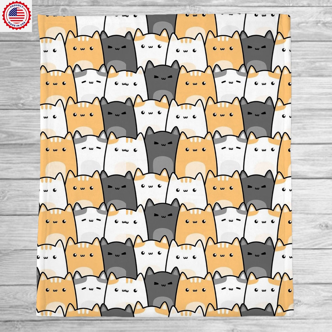 Cat Cactus Blanket Etsy