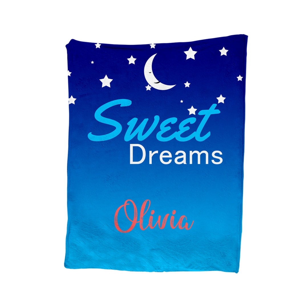 Personalized Name Blanket Name Blanket Sweet Dreams Baby Etsy